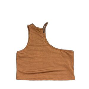 Shein Brown One Shoulder Tank Size Large